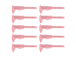 Regla Para Medir Cejas De 80 Mm, 10 Unidades, Color Rosa, Calibre Para Tatuajes, Regla Vernier Con Doble Escala.