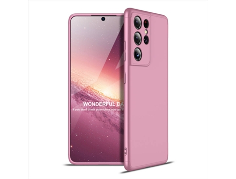 Carcasa Samsung S21 Ultra Slim armor 360º Rosa