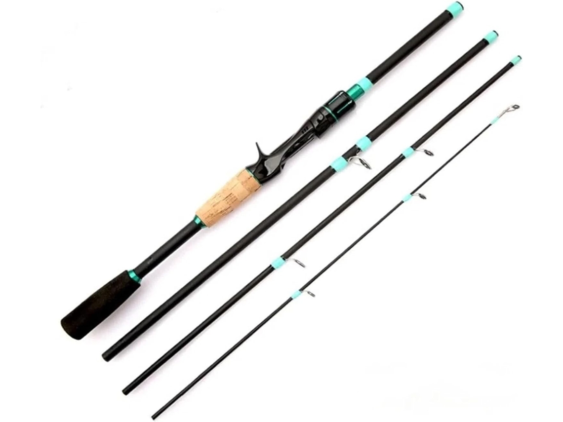 Caña De Pescar Mar, Con Fija, Spinning Y Casting, 4 Secciones Fibra Carbono, 1,65 M/1,8 M/2,0 M, Para Río, ...