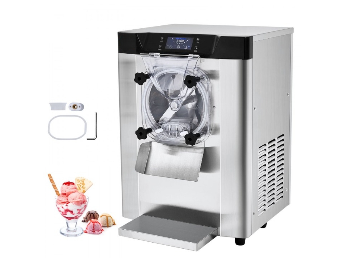 Máquina de helados comercial de 12 l/h con compresor silencioso y tanque de acero inoxidable Tekmaquinas