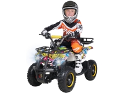 Quad Eléctrico Infantil Torino, 1000 Vatios, Mini Quad Con Frenos De Disco, 24 Km/h, 3 Baterías De 12 Voltios
