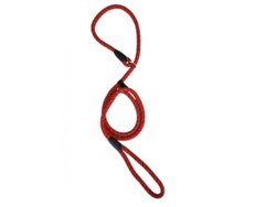 Correa Ajustable Para Perro Con Cuello Deslizante Rope Fuerte Entrenamiento Nylon Negro Rojo Tamaños M/l 1,2 X 180 Cm Rojo