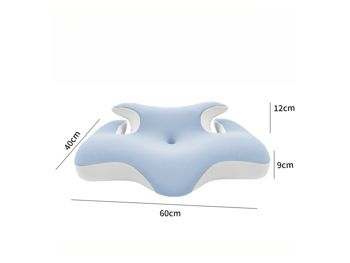 Almohada Para El Cuello Ergonómica De Espuma Viscoelástica Seda Helada Transpirable Y Con Un Sueño Seguro (azul) Cuich
