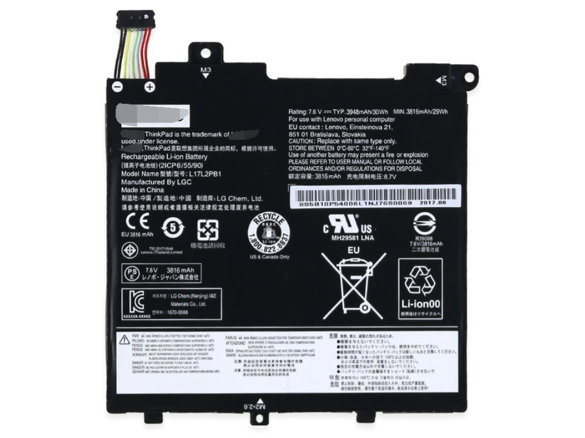 Batería de iones de litio de 2 celdas y 30 Wh de Lenovo