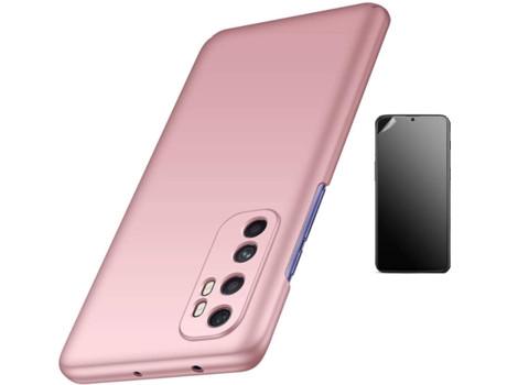 Kit Carcasa y Protector Xiaomi Mi Note 10 Lite Ultimatte Turtleshell Rosa