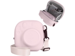Estuche Rígido De Eva Ampliamente Compatible Con 12/11/9/8/se/7+/40, Rosa Cereza, Bolsa Para Cámara Instantánea