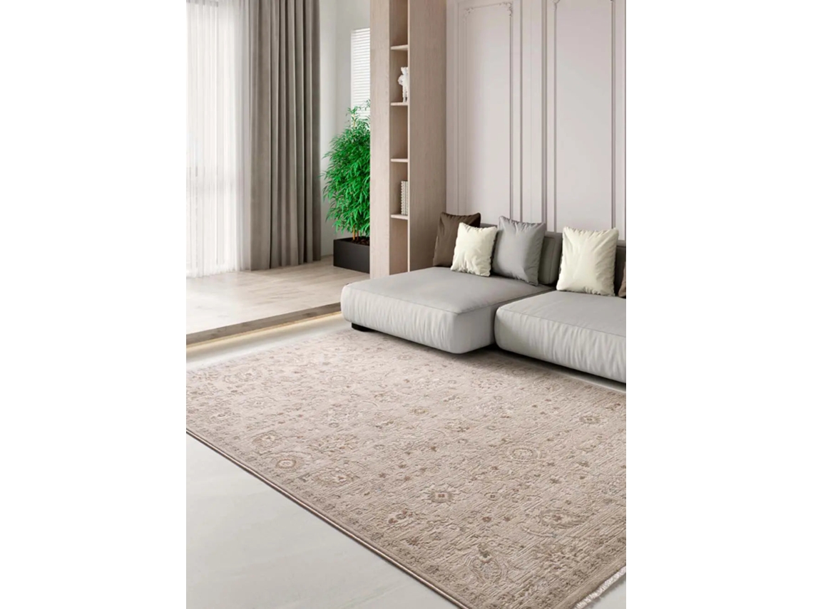Alfombra Interior Vintage Oriental Con Flecos - Atticgo - Ona Beige 200x290 Cm