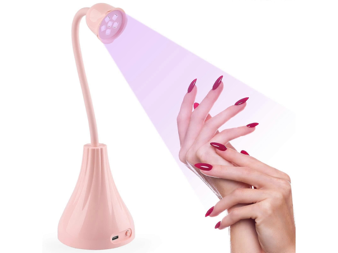 Lámpara UV para uñas, minilámpara portátil giratoria en forma de rosa Ly Ebike