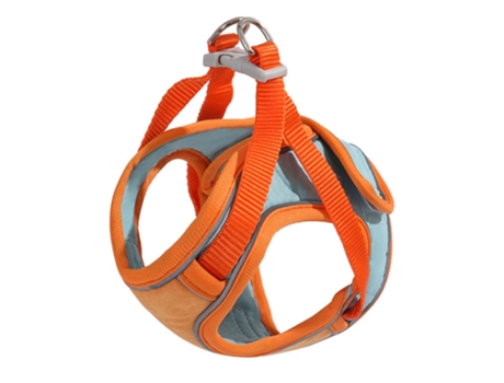 Arnés y correa para gato para caminar, chaleco ajustable a prueba de escape, arnés para gatito con tiras reflectantes, chaqueta ligera S naranja ZM...