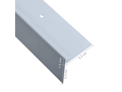 vidaxl Trepte Perfil Forma F, 15 pies cúbicos, Argintiu, 90 cm, Aluminio