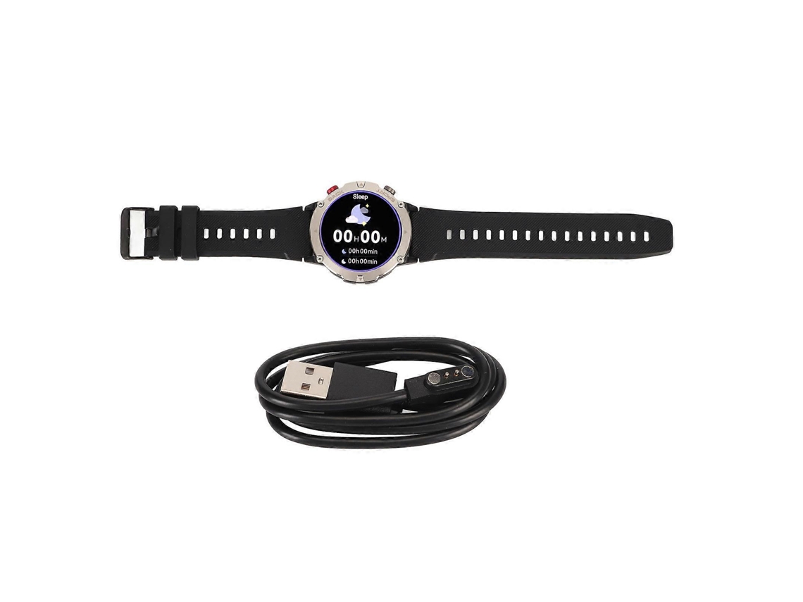 Reloj inteligente para actividades al aire libre con llamadas Bluetooth para hombres, reloj de pulsera electrónico de fitness con batería, color negro Ly Ebike