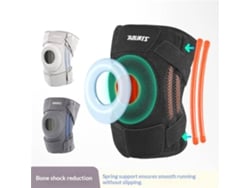 Cinza Claro aolikes Joelheira Elástica Antiderrapante 1 Unid Suporte Pressão Ajustável Silicone Esportes Corrida Ciclismo Caminhada Trilha
