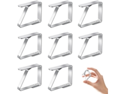 Presilhas Para Toalha De Mesa Em Aço Inoxidável, 8 Kits (mais De 3 Cm De Espessura)