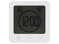 Termómetro Digital Con Pantalla Externa, Medidor De Temperatura Para Jardín Resistente Al Agua Con Gancho, Blanco.