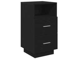 Maison Exclusive - Mesilla De Noche Con 2 Cajones Negro 36x36x68 Cm