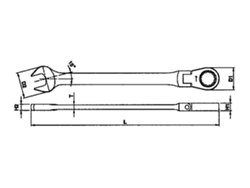 TENGTOOLS 131890600 Llave Combinada Carraca Articulada 13Mm 600513Rf