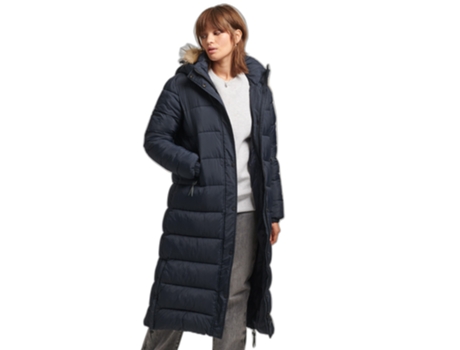 Abrigo para Mujer SUPERDRY (XL - Poliéster - Azul)