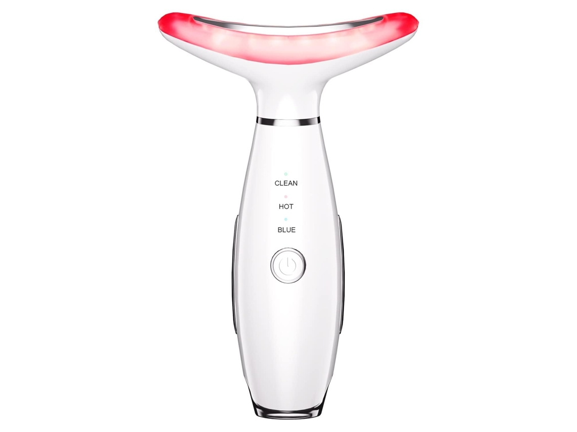 Masajeador de Belleza 3 en 1 para Rostro y Cuello Basado en Tecnologías Térmicas y de Vibración Led de Triple Acción para el Cuidado de la Piel YEMAESRE
