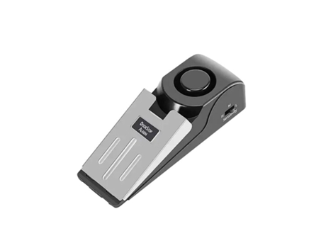 Alarma de puerta de 9v, tapón de puerta de alerta de cuña de seguridad antideslizante inalámbrico portátil, negro