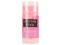 Brocha Rosa Con Purpurina De 16 G Para Maquillaje Corporal, Facial Y Capilar: Efecto Brillante Y Segura Para Festivales, Fiestas Y Espectáculos.