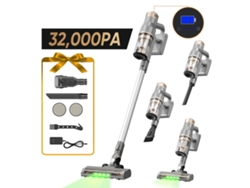 Aspiradora vertical Lamzien V12pro - 32 kPa - Autonomía de 40 min - 1000 ml - Ultraligera - Antienredos - LED verde - Independiente