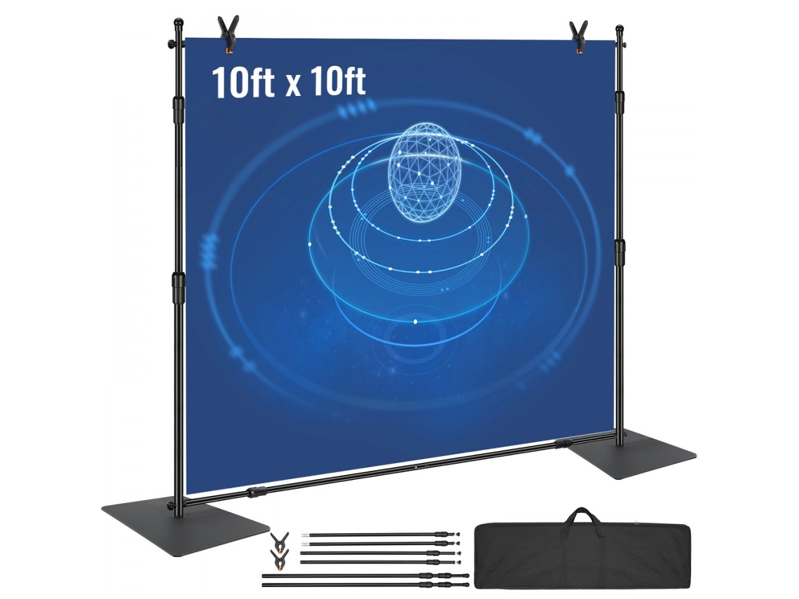Set de soporte de fondo fotográfico de 3x3m con estructura reforzada Tekmaquinas