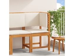 Sillón Esquinero De Jardín | Silla De Exterior | Silla Jardín Con Cojines De Madera Maciza De Acacia Wsd92679