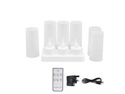 Lámpara LED reutilizable, sin llama, 100-240V, enchufe británico, para Worten