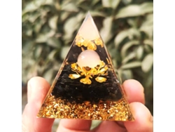 Exquisita Pirámide De Orgonita De 5 Cm, Resina Epoxi, Piedra Decorativa Para Oficina Y Hogar, Qk15, Flor Rosa