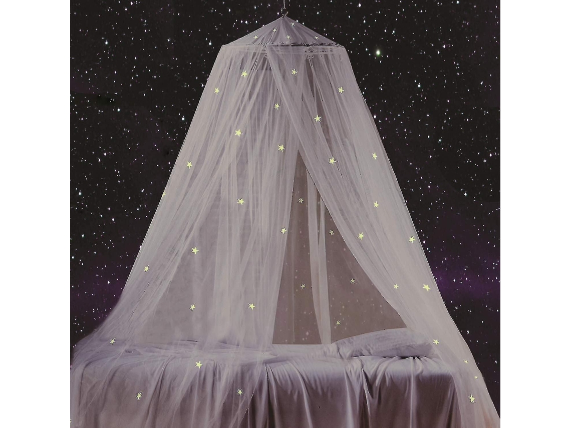 Dosel De Cama Con Estrellas Fluorescentes Que Brillan En La Oscuridad - Regalo Para Niños