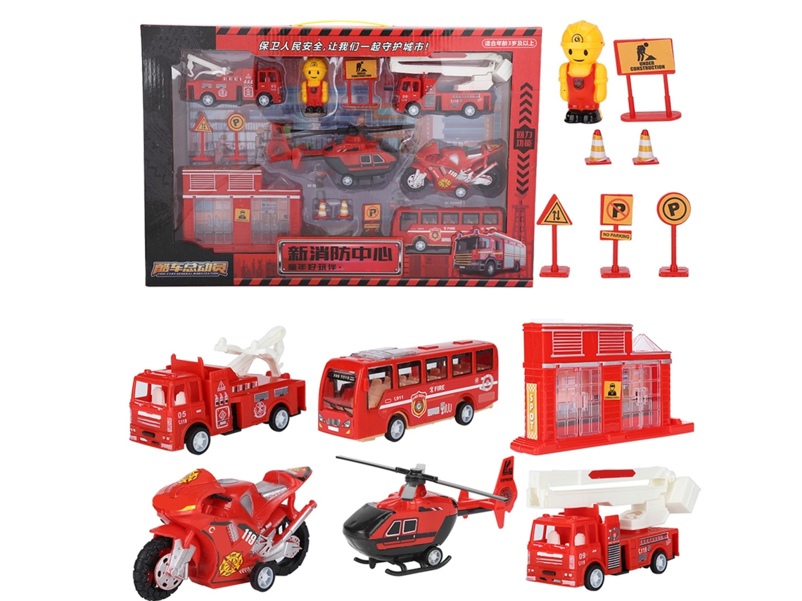 Camión De Bomberos De Juguete Con Brazo Articulado Y Accesorios - Kit Educativo Para Niños De 4 Años En Adelante.