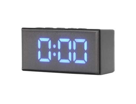 Reloj Despertador Plegable HURRISE Reloj Despertador de Viaje Digital Plegable Portátil con Calendario Temperatura Fecha Semana Azul