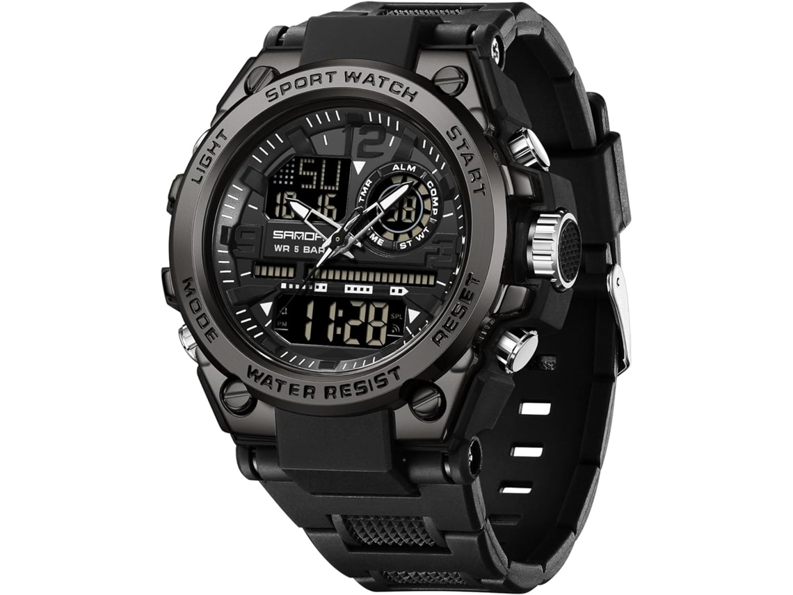 Kxaito Relojes deportivos para hombre Reloj de fecha militar resistente al agua Tácticas multifuncionales Cronómetro con alarma LED