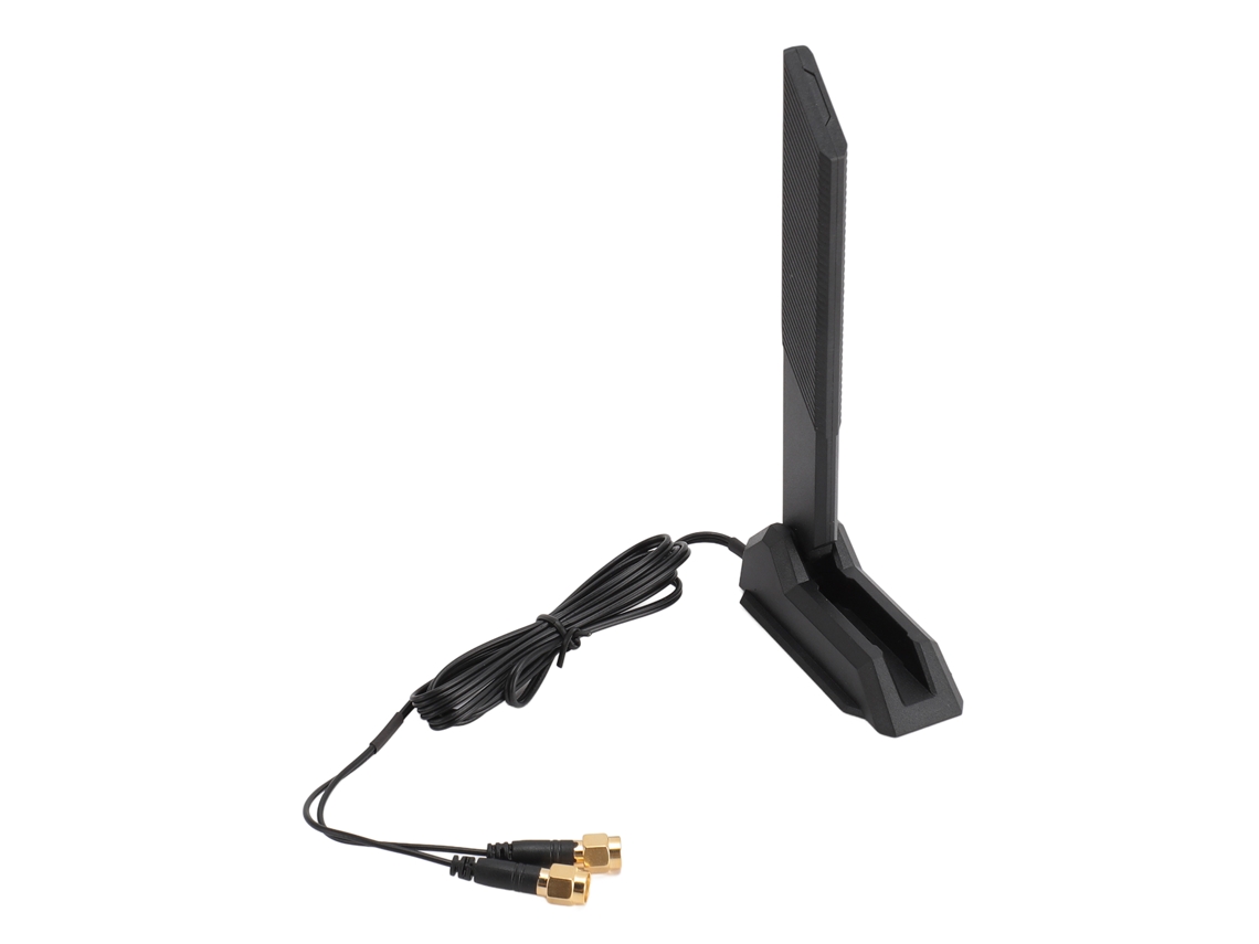 Antena Wi-Fi Baoj-2026 Eternal com conector SMA, tripla banda (2,4 GHz, 5,8 GHz e 6 GHz), ganho de 12 dBi, extensão magnética.