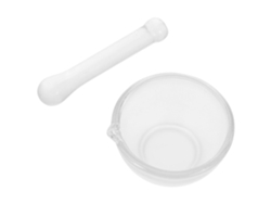 Mortero Y Maja De Vidrio De 60 Ml Con Base Engrosada – Juego Manual Para Moler Y
