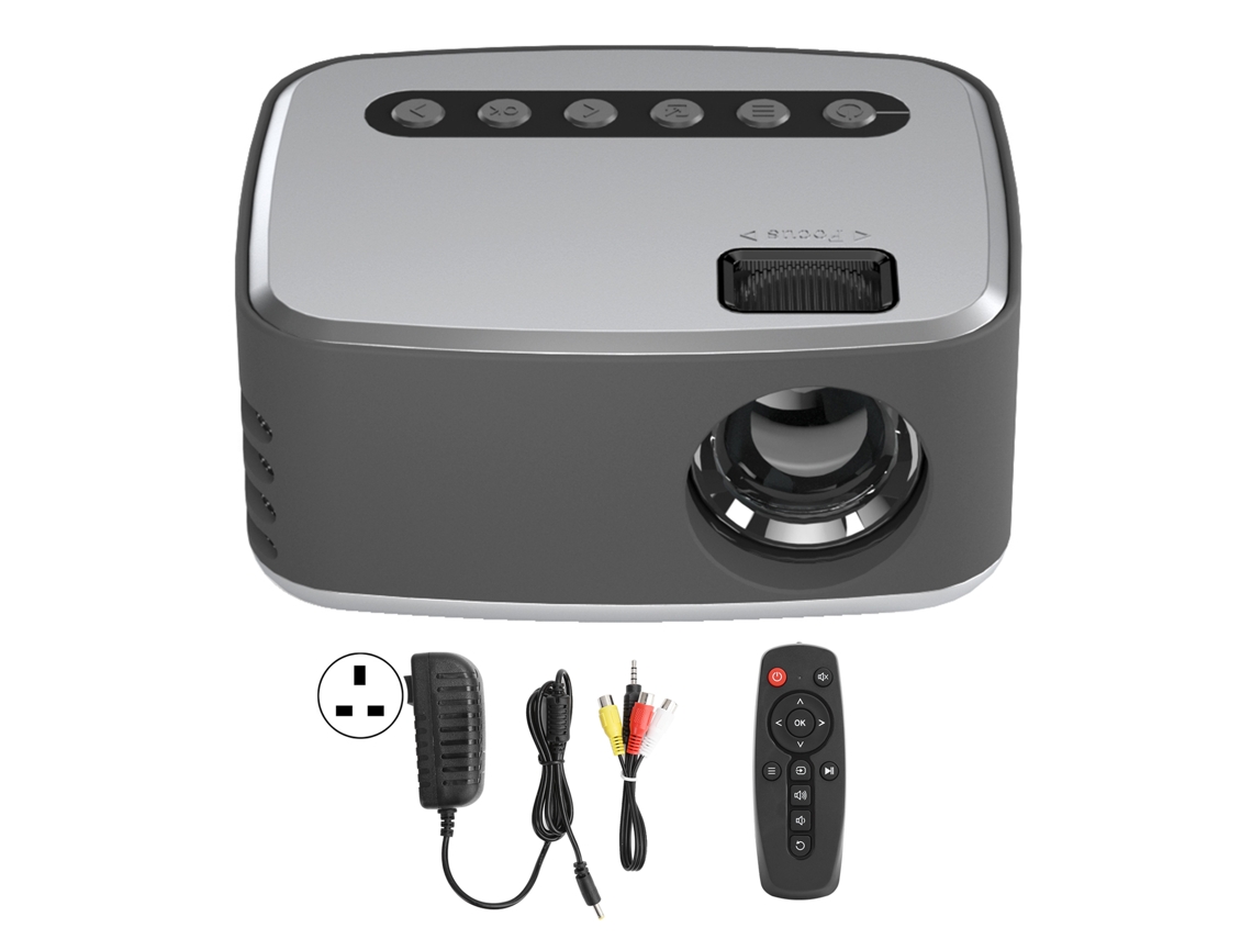 Proyector De Vídeo Portátil 1920x1080p Mini Proyector De Cine En Casa Hd Con Luz Led Enchufe Británico 100-240v
