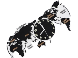 Reloj De Pared Silencioso Sin Pilas Con Mapa Del Mundo, Fabricado En Acrílico, Con Un Diseño Moderno Y Elegante.
