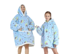 2026-manta Sherpa Plush Fleece Sudadera Con Capucha Para Niña Y Adulto Ropa De Hogar Aguacate Talla Familiar