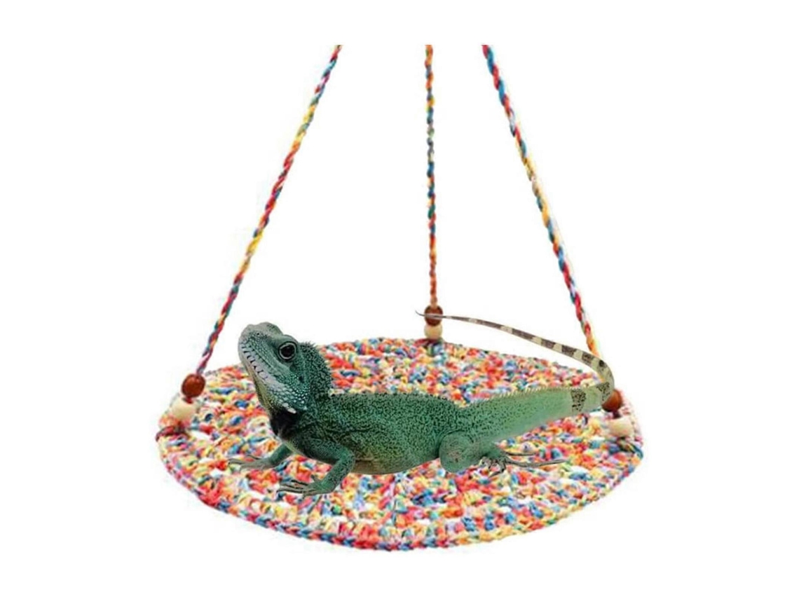 Columpio hamaca para geckos, lagartos y reptiles. Juguete para mascotas pequeñas. Cama de verano. Columpio para lagartos y reptiles. Terrarios. Decoración de hábitat. Rosewell.