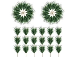 Palillos De Pino Artificiales Para La Decoración De Coronas Y Adornos Navideños (30 Unidades)