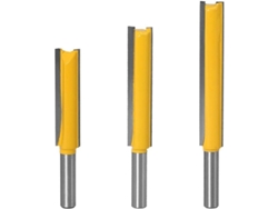 3 Piezas Brocas Router Flush Trim 8mm Carburo Acero Largas 50mm 63mm 76mm Herramienta Carpintería