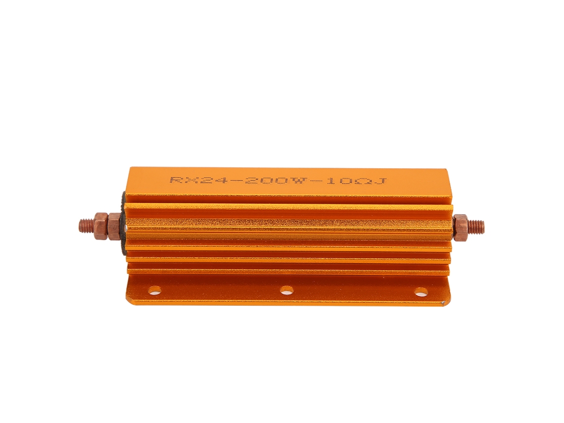 Resistor De Potencia 200w 10r De Aluminio, Caja Oro, Componente Eléctrico Industrial