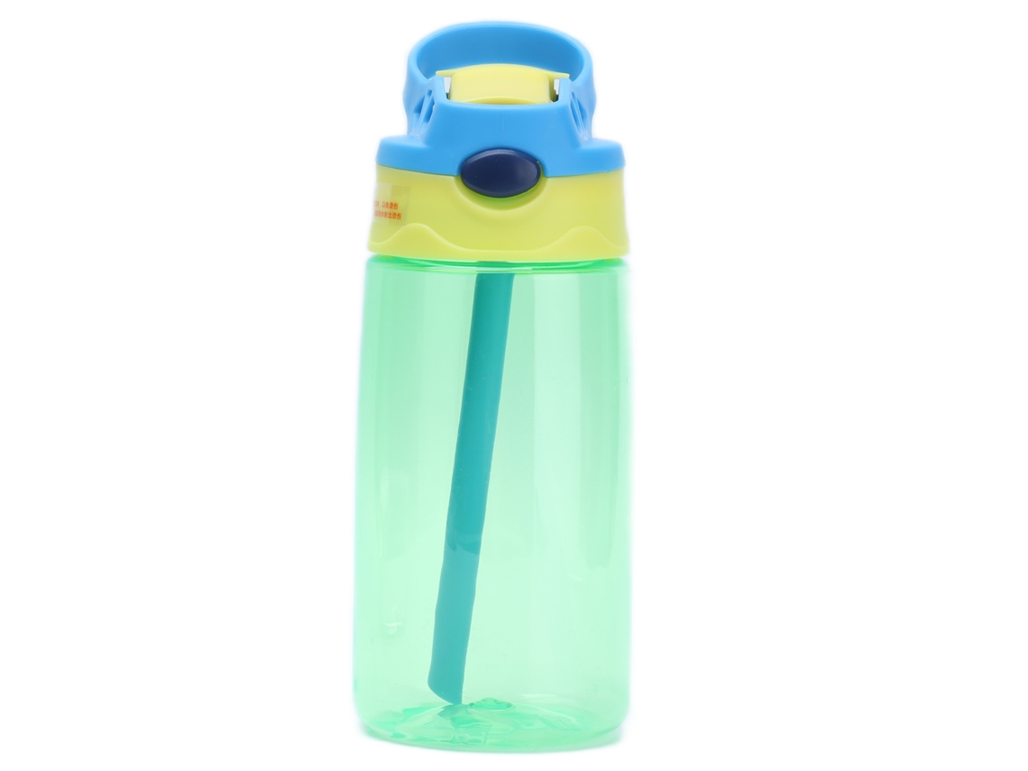 Vaso de alimentación impermeable para niños de 480 ml con pajita, portátil, para exteriores