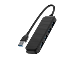 Estación de fondeo YIZHOOD para computadora portátil Transmisión de alta velocidad Transferencia de datos de alta velocidad Usb3.0 Hub 4 en 1 para computadora portátil negro
