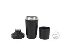 Vaso mezclador de acero inoxidable de 600 ml con batidor negro