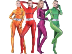 Disfraz De Cosplay De Clover Ewing Alexandra De Totally Spies Para Adultos Y Niños, Mono, Bragas, Body De Halloween.