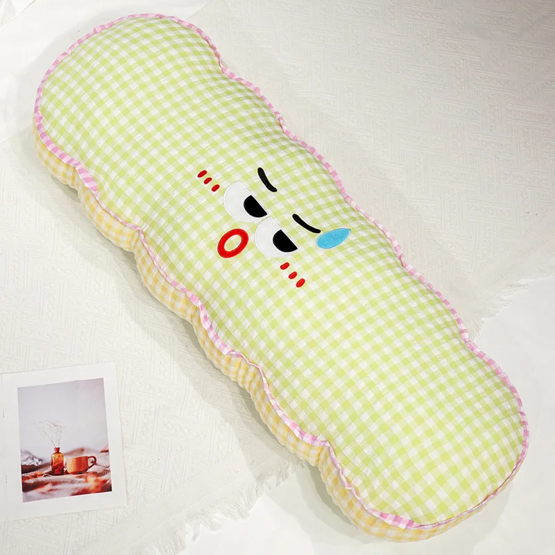 (verde 120 Cm) Almohada/cojín Largo Para Adulto Con Rayas Onduladas