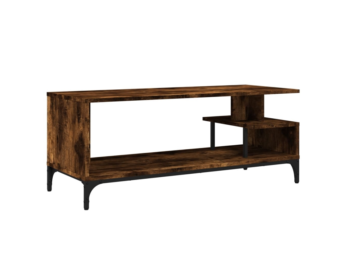 Mueble de TV madera VIDAXL de ingeniería y acero negro (102x40x41 cm)