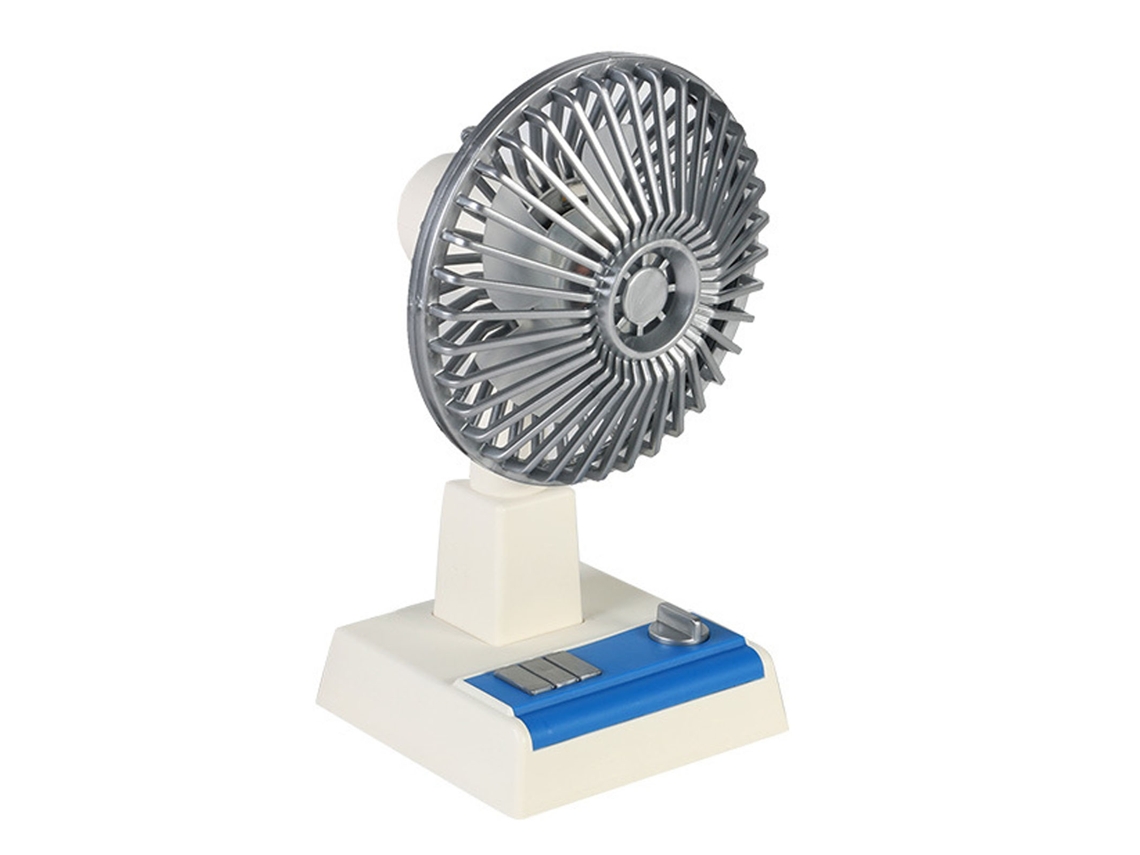Ventilador de escritorio USB silencioso de estilo retro con velocidad variable.