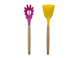 Juego de 2 utensilios de cocina de silicona, espátula resistente al calor y antiadherente para cocina Kofihety